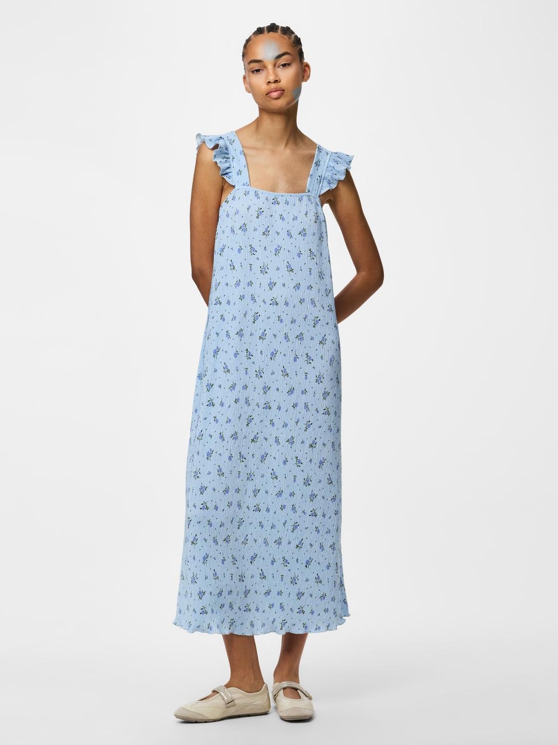 PCFLORA Midi Dress - Cashmere Blue - VERO MODA & VILA Bergvik